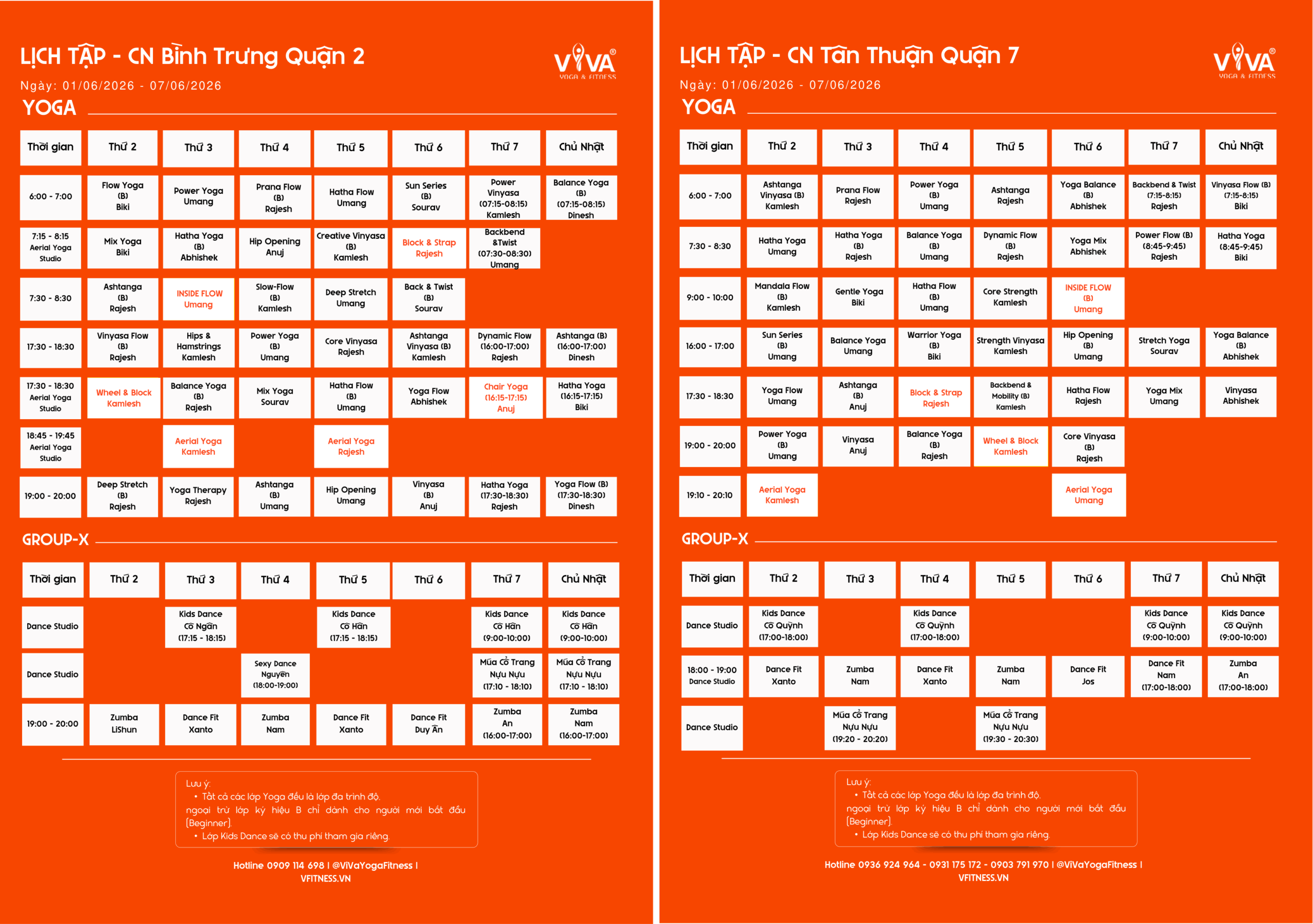 KÍNH GỬI QUÝ HỘI VIÊN LỊCH TẬP TUẦN 𝟎𝟏/𝟎𝟔/𝟐𝟎𝟐𝟔 - 𝟎𝟕/𝟎𝟔/𝟐𝟎𝟐𝟔
