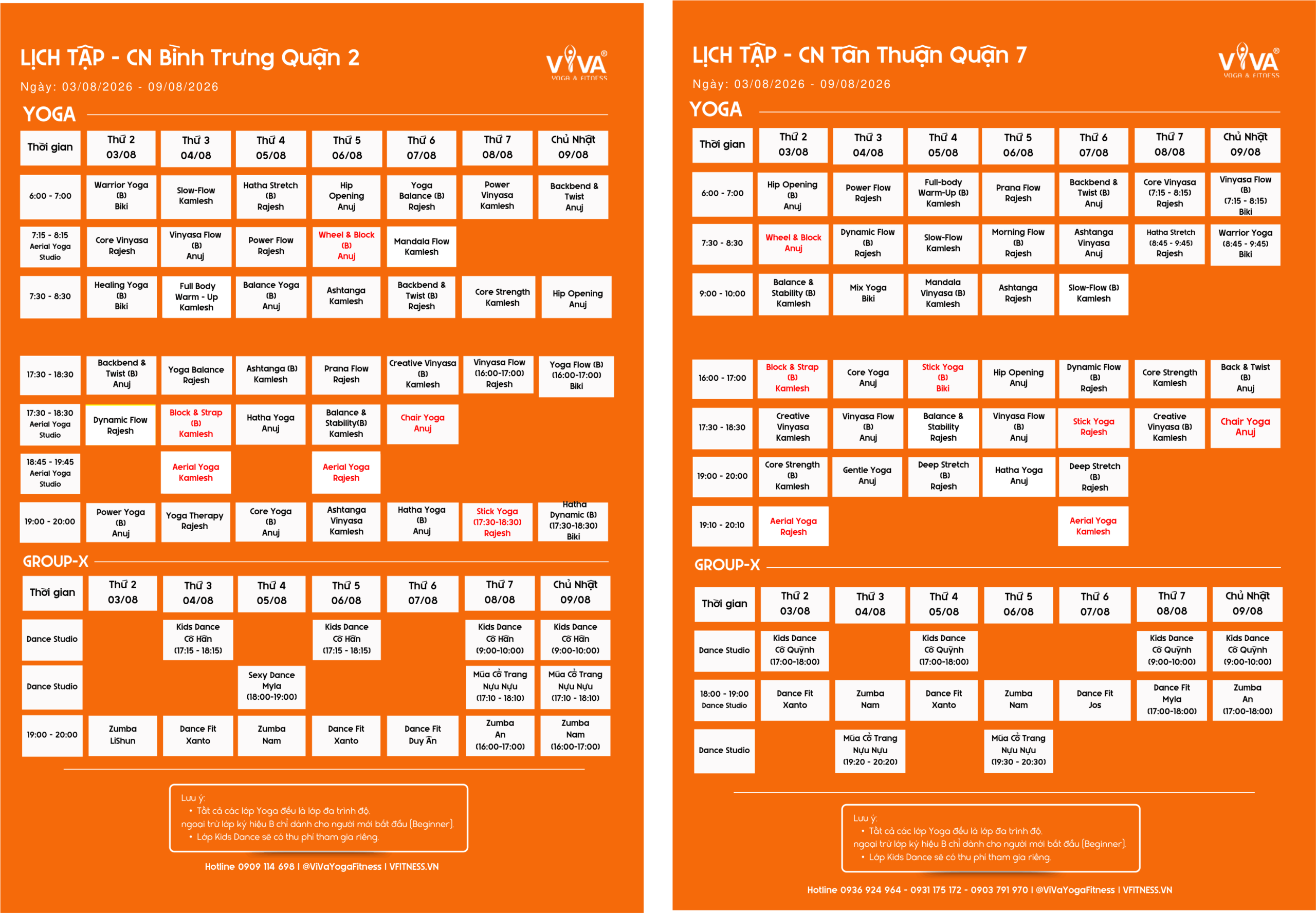 KÍNH GỬI QUÝ HỘI VIÊN LỊCH TẬP TUẦN 𝟎𝟑/𝟎𝟖/𝟐𝟎𝟐𝟔 - 𝟎𝟗/𝟎𝟖/𝟐𝟎𝟐𝟔